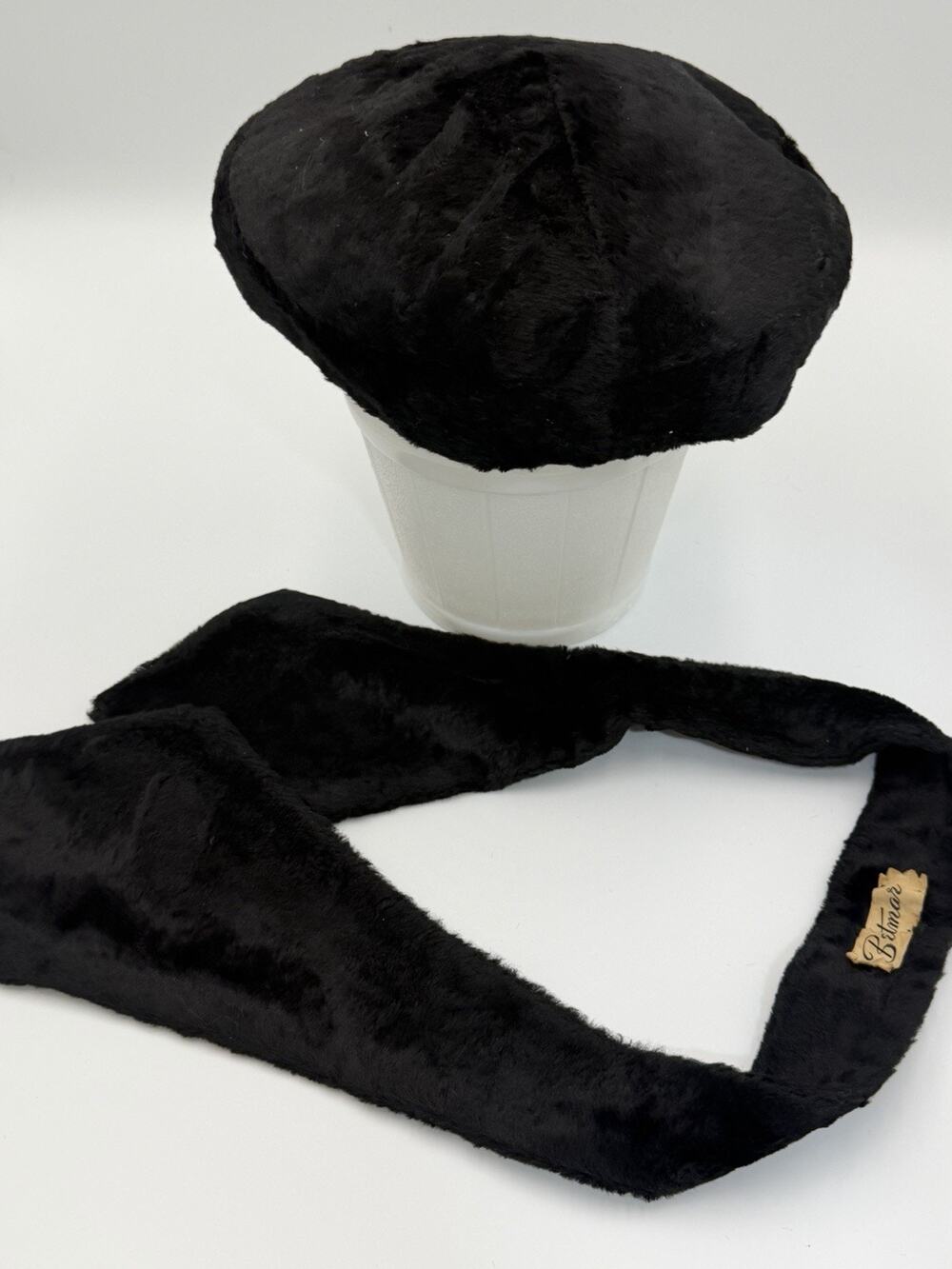 Betmar Vinatge faux fur Hat, matching scarf and Gloves